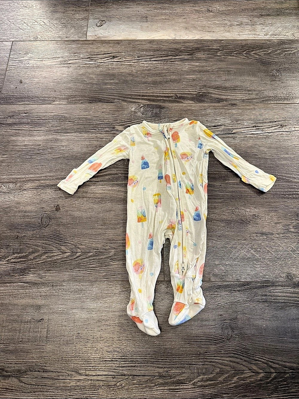 Angel Dear Baby Footie in Cream Multicolor Size 3M